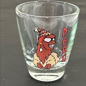 PERU Lama Collectable Vintage Shot Glass